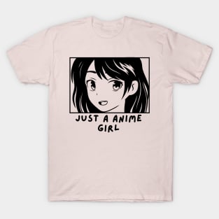 Just a girl anime girl Cute Anime girl face T-Shirt